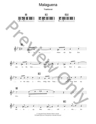 Malaguena piano sheet music cover